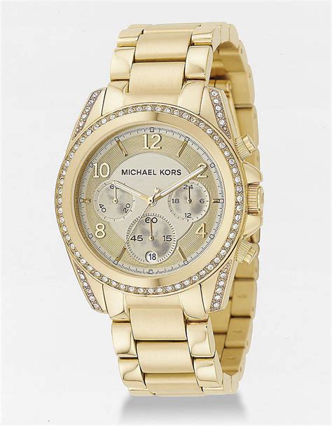 buy michael kors gold plated watch bands